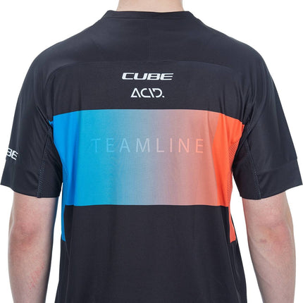 CUBE Teamline Roundneck Jersey S/S Black/Blue/Red