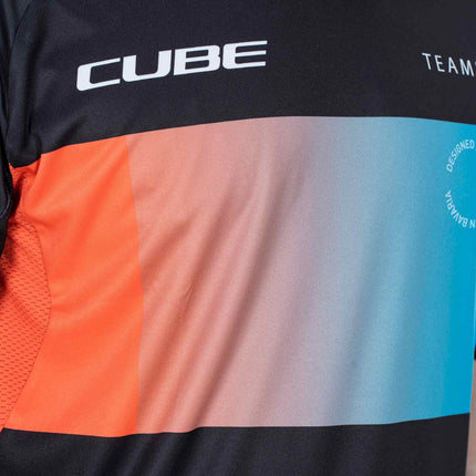 CUBE Teamline Roundneck Jersey S/S Black/Blue/Red