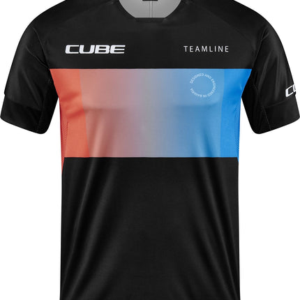 CUBE Teamline Roundneck Jersey S/S Black/Blue/Red