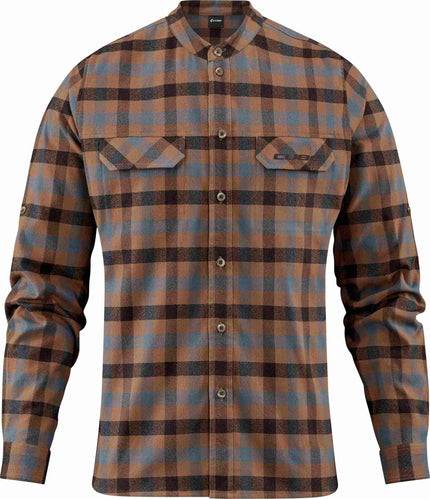 Cube Work Shirt L/S Brown/Blue