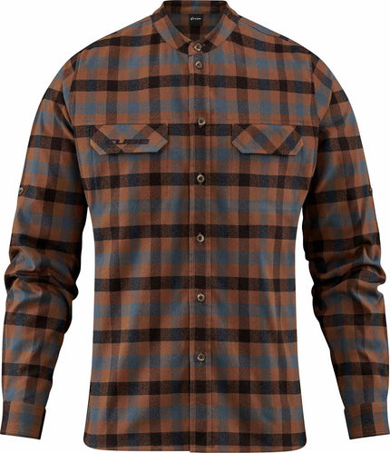 Cube Work Shirt L/S Brown/Blue