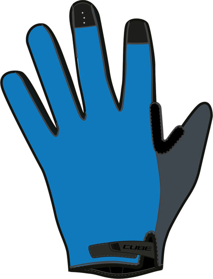 CUBE GLOVES GRAVITY LONG FINGER X ACTIONTEAM TOPAS BLUE