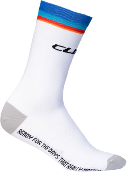 CUBE SOCKS HIGH CUT ROAD/XC TEAMLINE WHITE