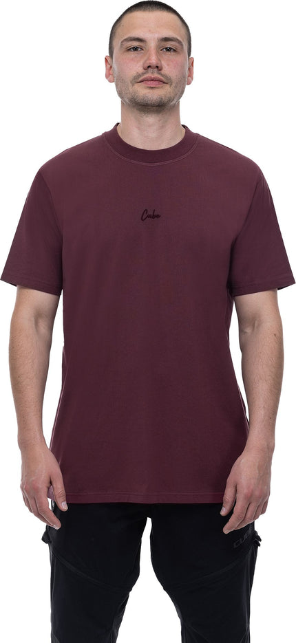 Cube Organic T-Shirt Script Gty Fit Plum