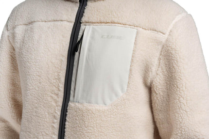 CUBE FLEECE JACKET BEIGE