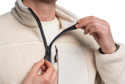 CUBE FLEECE JACKET BEIGE