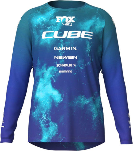 CUBE MTB JERSEY ROOKIE X ACTIONTEAM L/S BLUE/GREEN