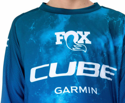 CUBE MTB JERSEY ROOKIE X ACTIONTEAM L/S BLUE/GREEN