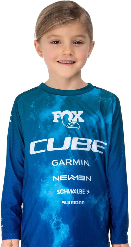 CUBE MTB JERSEY ROOKIE X ACTIONTEAM L/S BLUE/GREEN