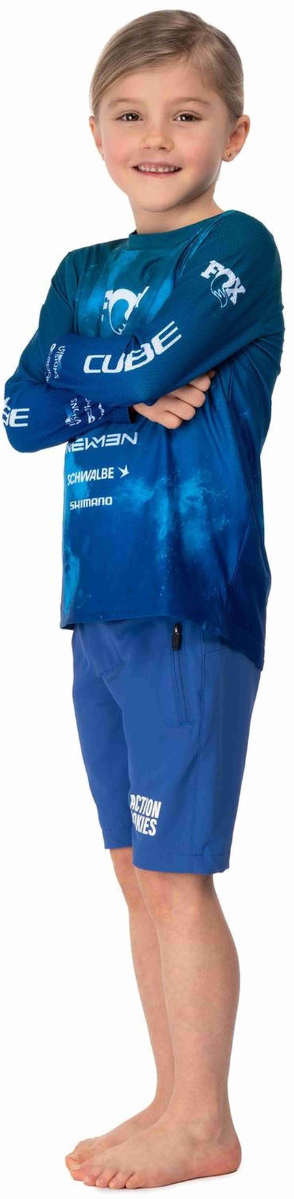 CUBE MTB JERSEY ROOKIE X ACTIONTEAM L/S BLUE/GREEN