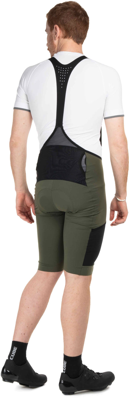 CUBE GRAVEL BIB SHORT CARGO OLIVE