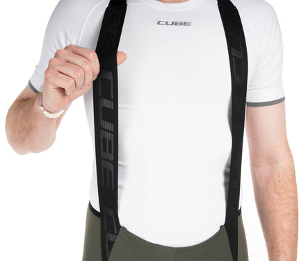 CUBE GRAVEL BIB SHORT CARGO OLIVE