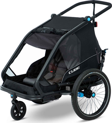 CUBE Kids Trailer Double Cmpt Black