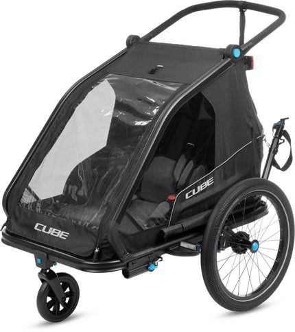 CUBE Kids Trailer Double Cmpt Black