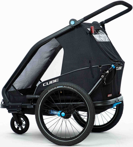 CUBE Kids Trailer Double Cmpt Black