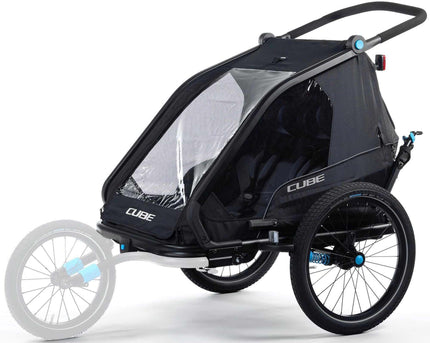 CUBE Kids Trailer Double Cmpt Black