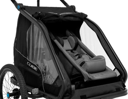 Cube Baby Seat For Kids Trailer Double Cmpt Black