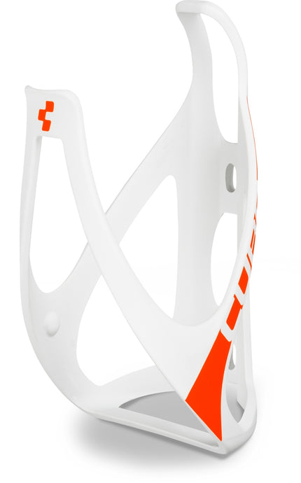 CUBE Bottle Cage Hpp Matt White/Flashred