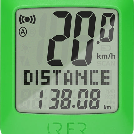 RFR Cycle Computer Wireless Cmpt Green