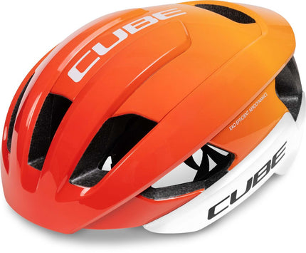 CUBE HELMET HERON TEAMLINE WHITE/ORANGE