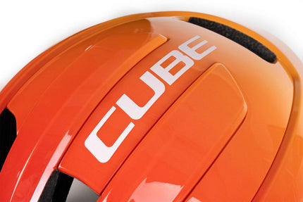 CUBE HELMET HERON TEAMLINE WHITE/ORANGE