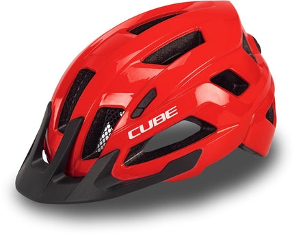 CUBE Helmet Steep Glossy Red