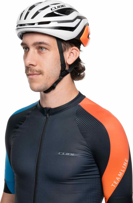 CUBE HELMET ECHO TEAMLINE WHITE/ORANGE