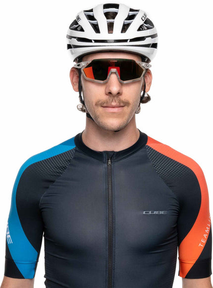 CUBE HELMET ECHO TEAMLINE WHITE/ORANGE