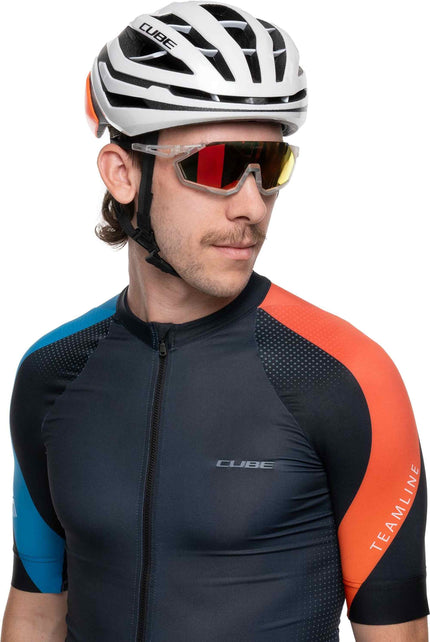 CUBE HELMET ECHO TEAMLINE WHITE/ORANGE