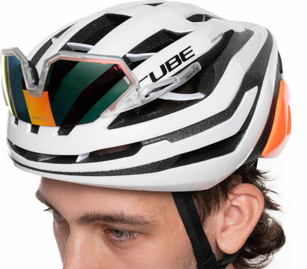 CUBE HELMET ECHO TEAMLINE WHITE/ORANGE
