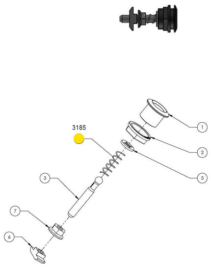 CUBE Battery Cover Push Button Spring 3185