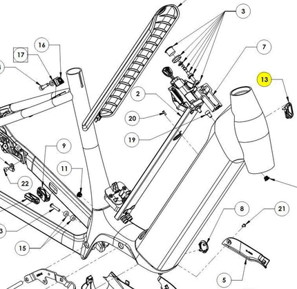CUBE FRAME PLUG HEADTUBE (RD/BRAKE/LIGHT/DISPLAY) MY22-25