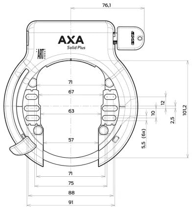 AXA RING LOCK SOLID PLUS BLACK