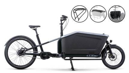 CUBE CARGO HYBRID 500 FLASHGREY/BLACK BUILT W/SEAT