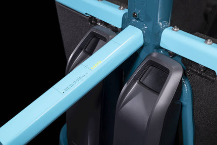 CUBE CARGO HYBRID 500 BLUE/LIME BUILT W/SEAT