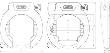 ABUS RING LOCK PRO AMPARO 4750 XL R ART2 BLACK