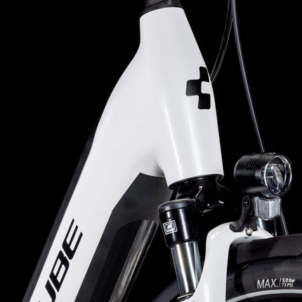 CUBE SUPREME HYBRID COMFORT ONE 500 METALLICWHITE/BLACK