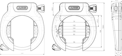 ABUS RING LOCK PRO AMPARO 4750 SL R ART2 BLACK