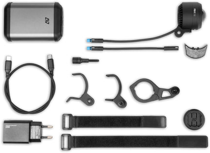 ACID E-BIKE KOPLAMP PRO-E 150 + POWERBANK GRIJS