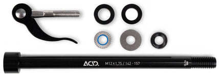 ACID THRU AXLE M12X1.75 142-157 MM FOR BIKE TRAILER BLACK