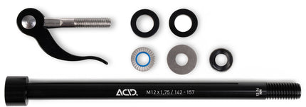 ACID THRU AXLE M12X1.75 142-157 MM FOR BIKE TRAILER BLACK