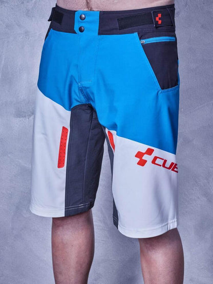 CUBE Action Shorts Pilot White/Blue/Red