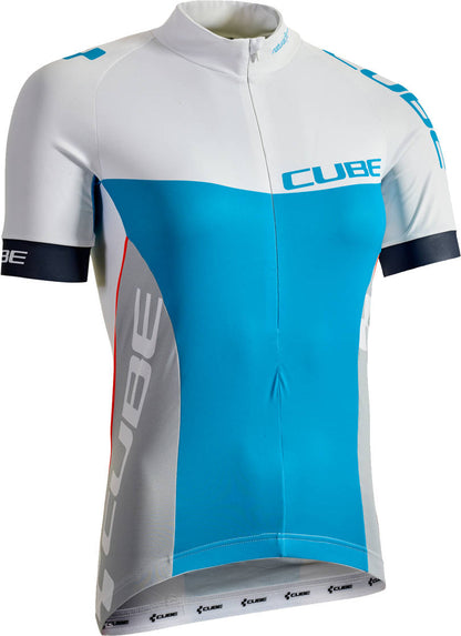CUBE Teamline Ws Jersey S/S White/Blue/Grey