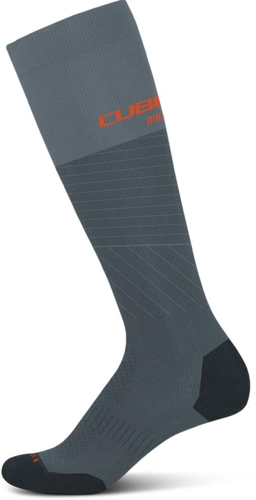 CUBE Socks Extra High Cut Grey/Orange