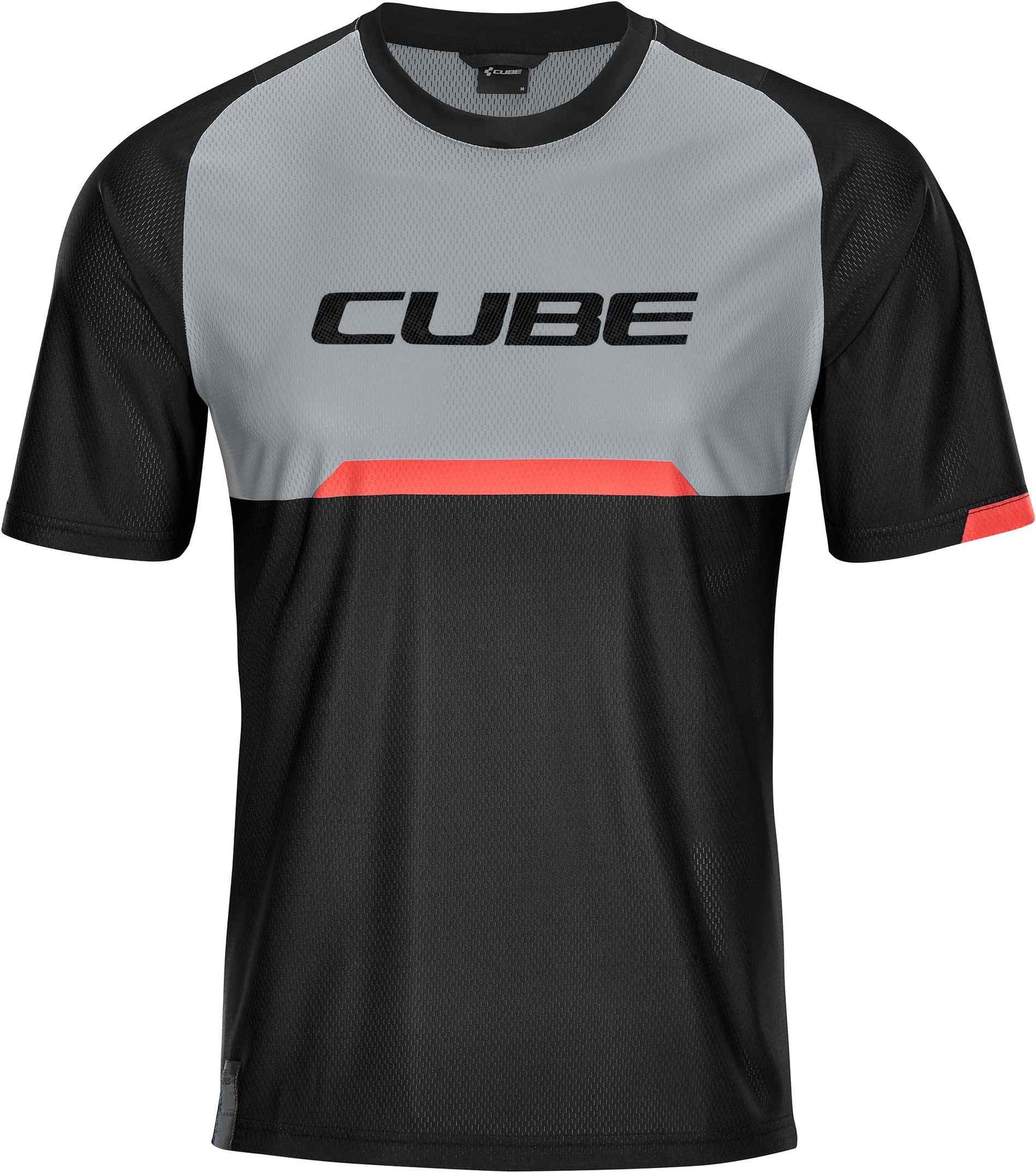 CUBE Edge Round Neck Jersey S/S Black/Grey