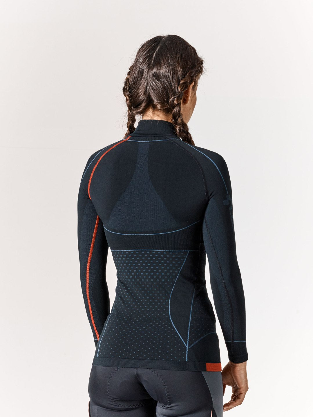 CUBE Wls Baselayer Cold L/S Blackline Blk/Gry/Red