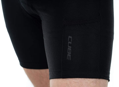 CUBE Liner Bib Shorts Black
