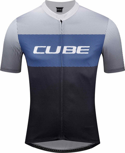 CUBE Teamline Jersey Cmpt S/S Black/Blue/Grey