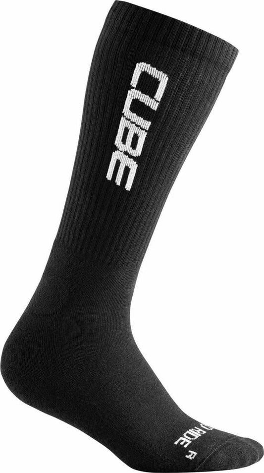 CUBE Socks After Race High Cut Logo Black/White