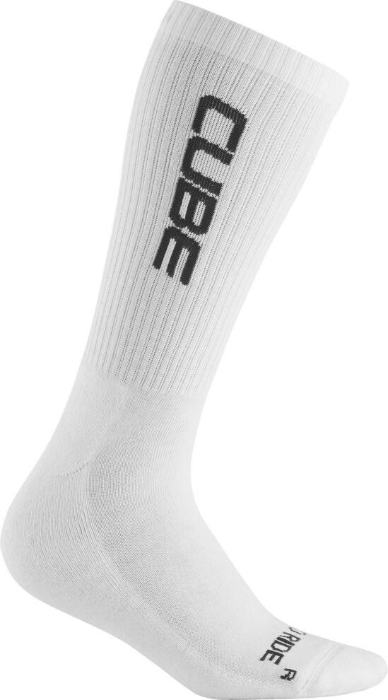 CUBE Socks After Race High Cut Logo White/Black